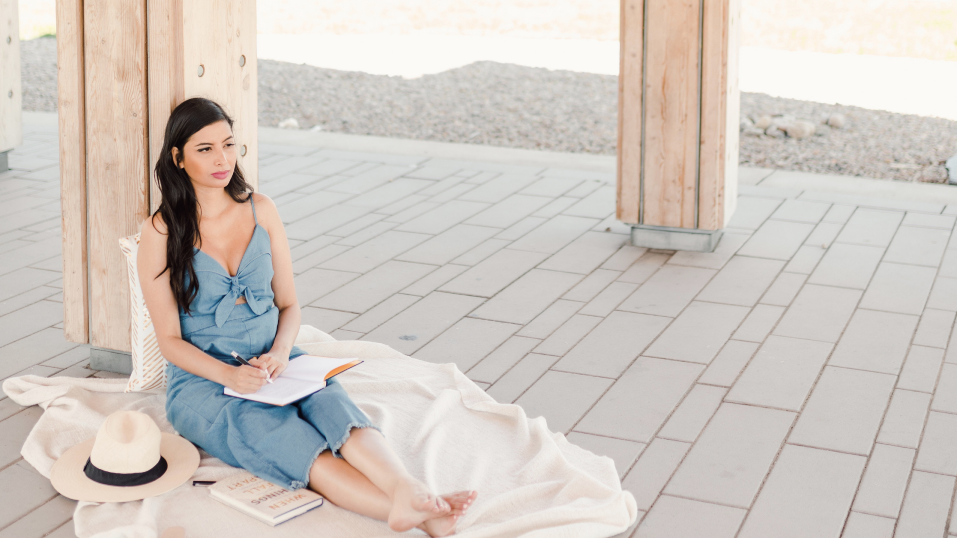 image of woman reflecting